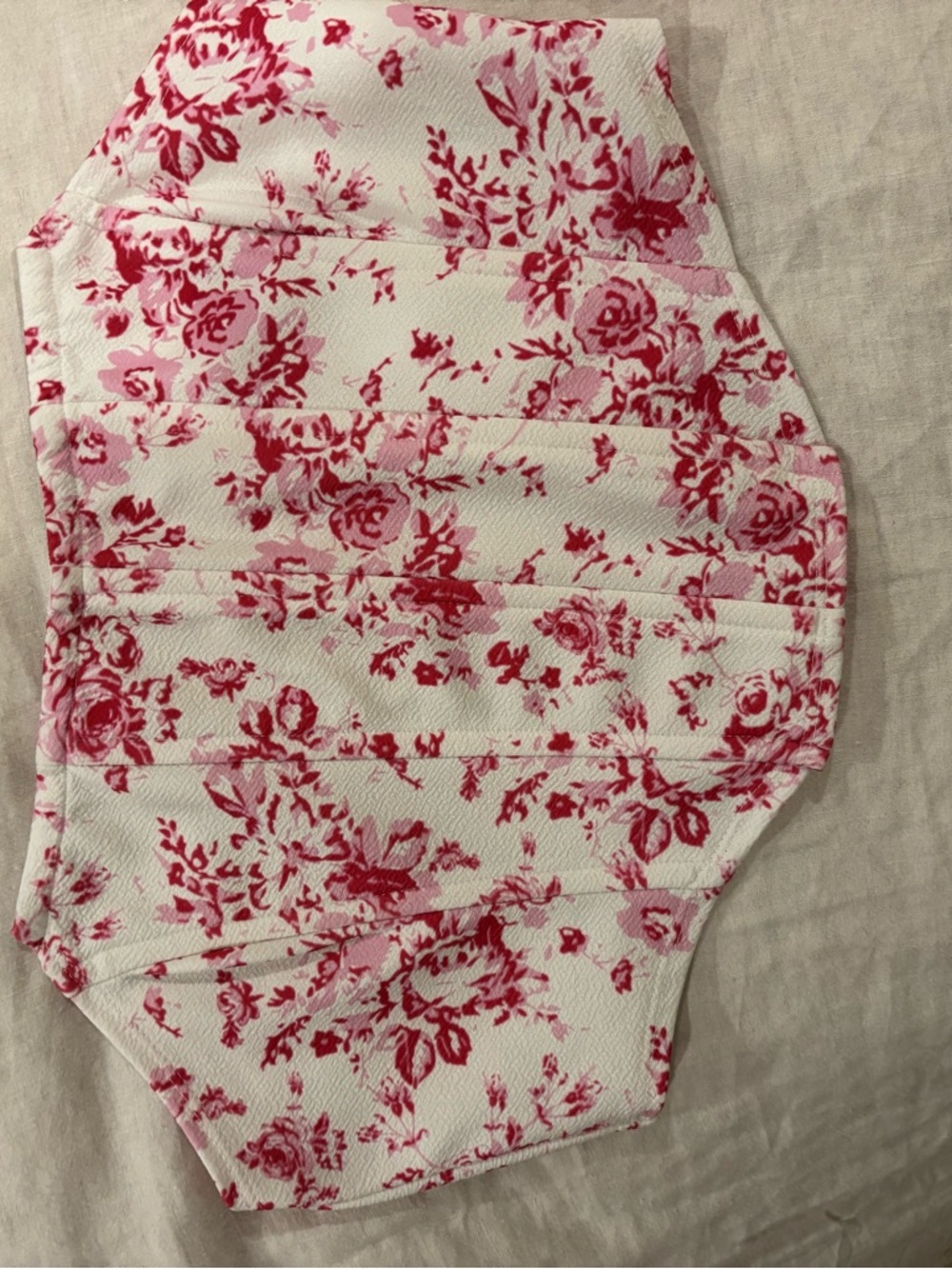 SHEIN White corset Crop Top withFloral Print